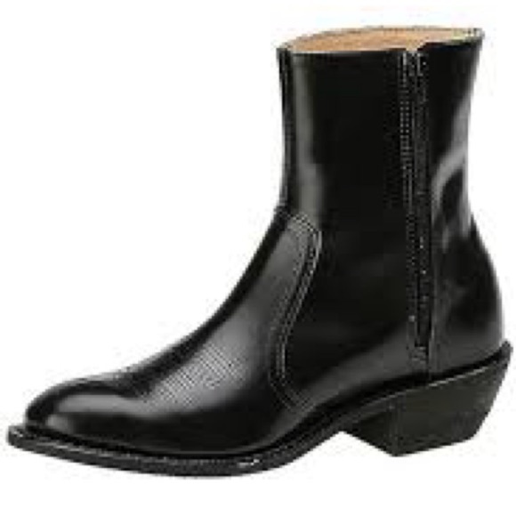 Source Unknown Shoes - UFCW 1196 Black Leather Iguana Cowboy Boots Made In The USA